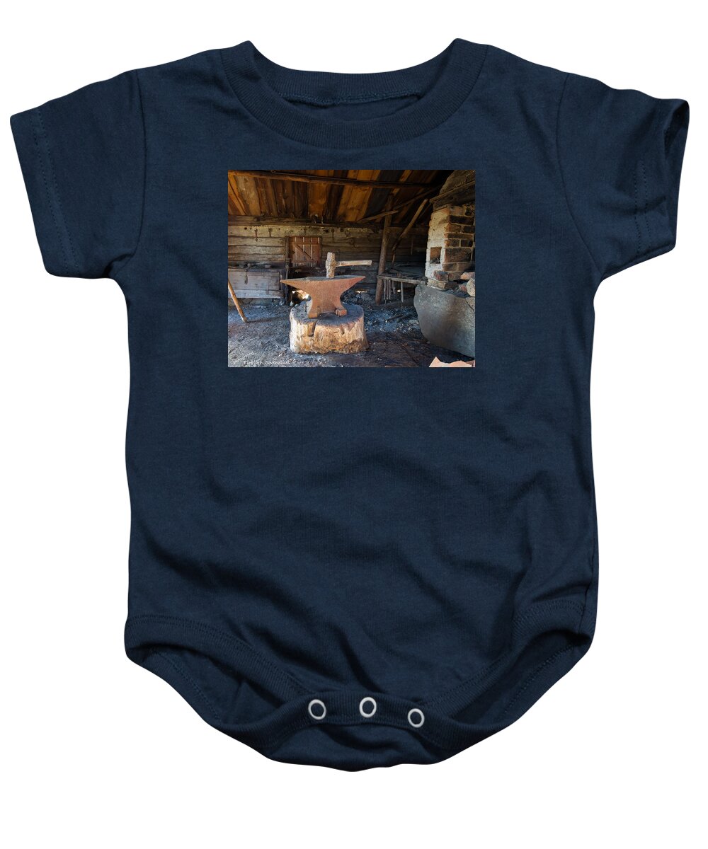 Blacksmiths Tools Baby Onesie featuring the photograph Blacksmiths tools by Torbjorn Swenelius