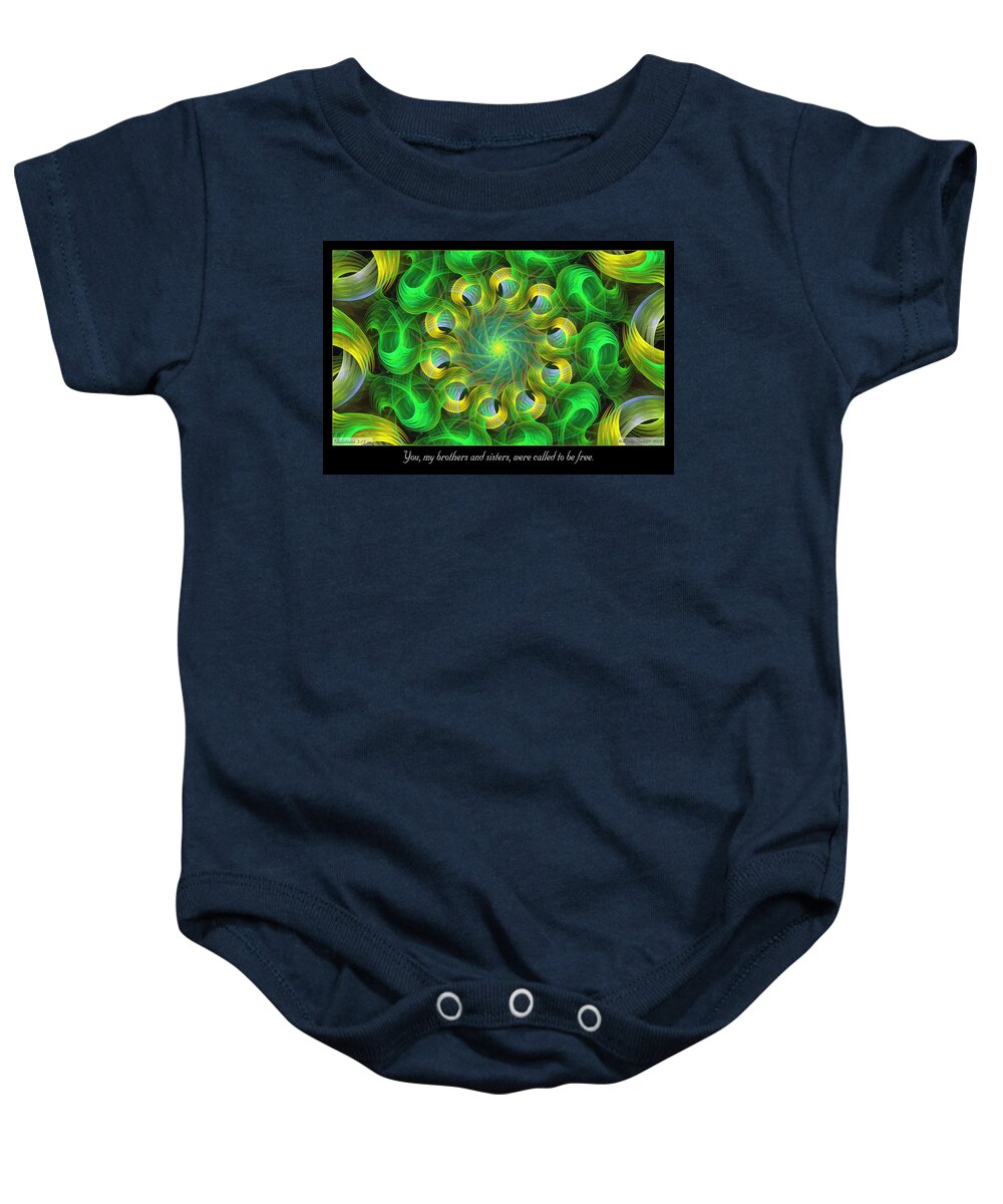 Fractal Baby Onesie featuring the digital art Called To Be Free by Missy Gainer
