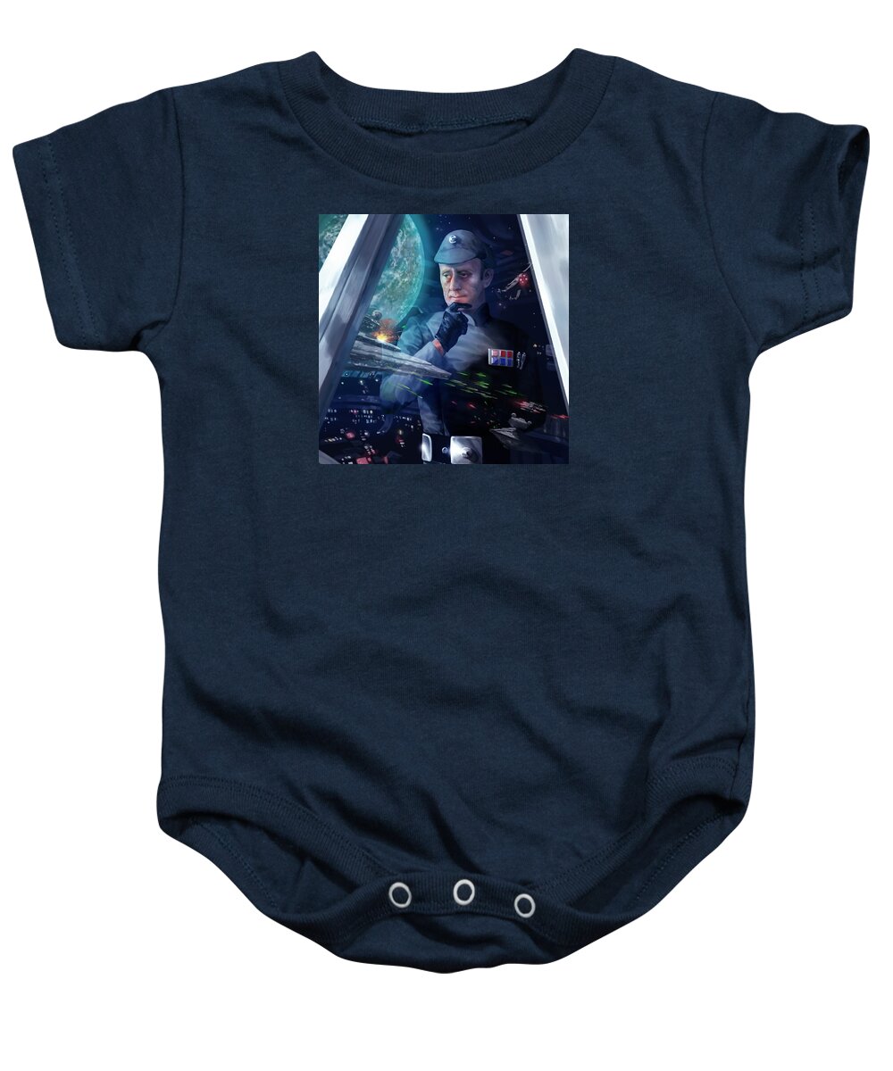 Ryan Barger Baby Onesie featuring the digital art Captain Piett by Ryan Barger