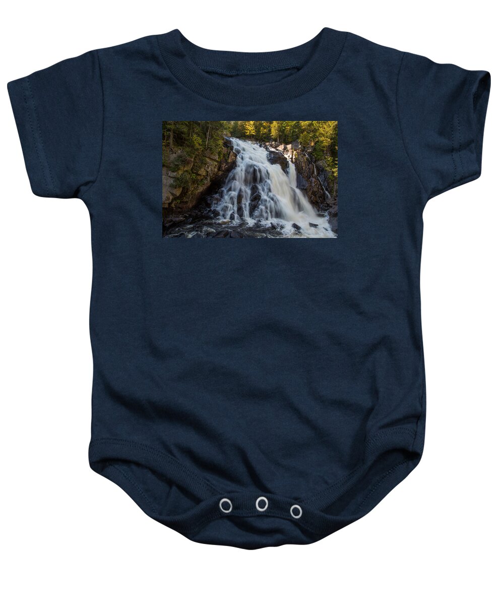 Canada Baby Onesie featuring the photograph Chute du Diable by Mike Schaffner