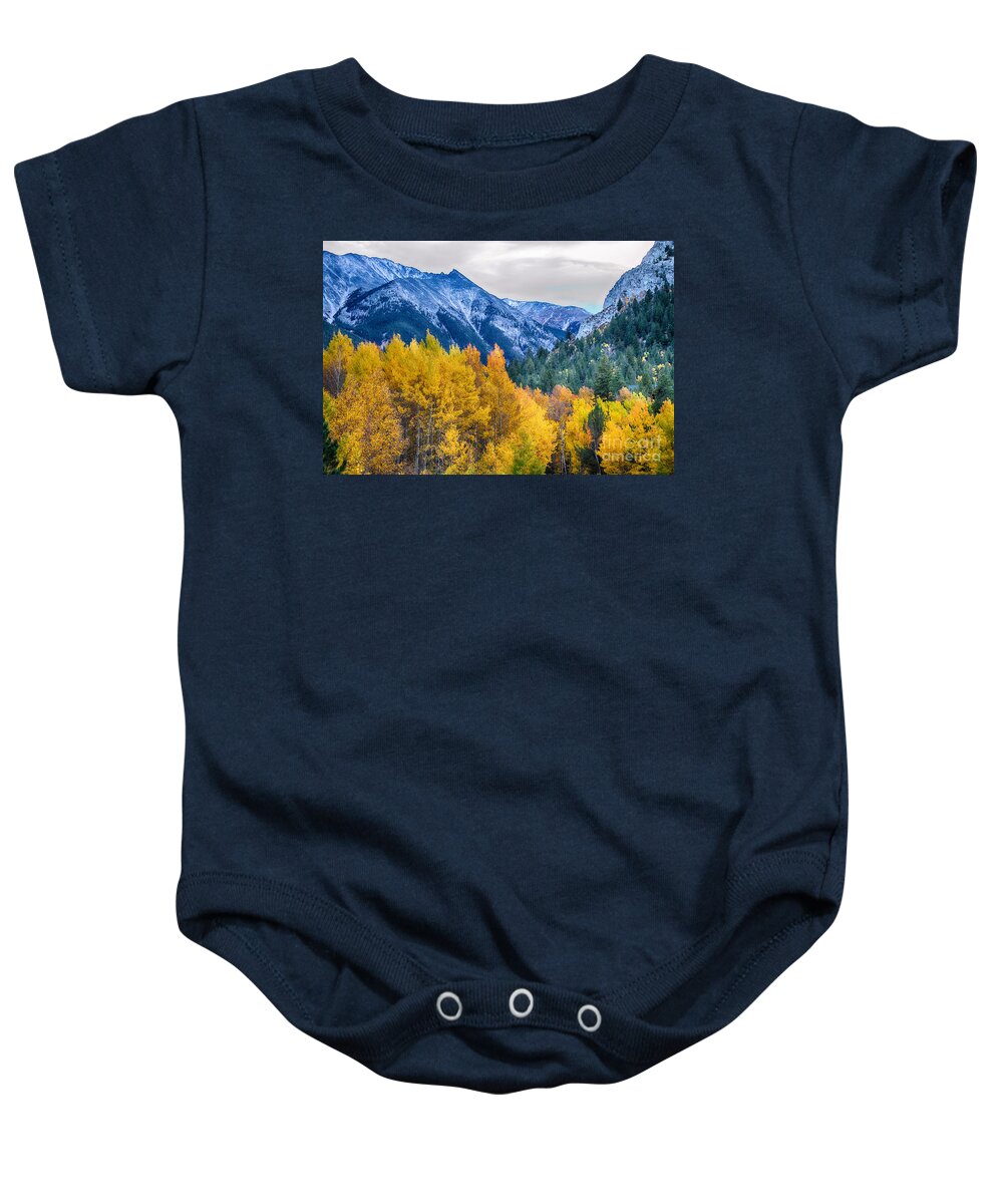 Autumn Baby Onesie featuring the photograph Colorful Crested Butte Colorado by James BO Insogna