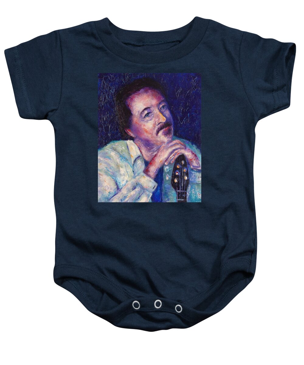 Ed Hart Baby Onesie featuring the painting Comic Relief by Shannon Grissom