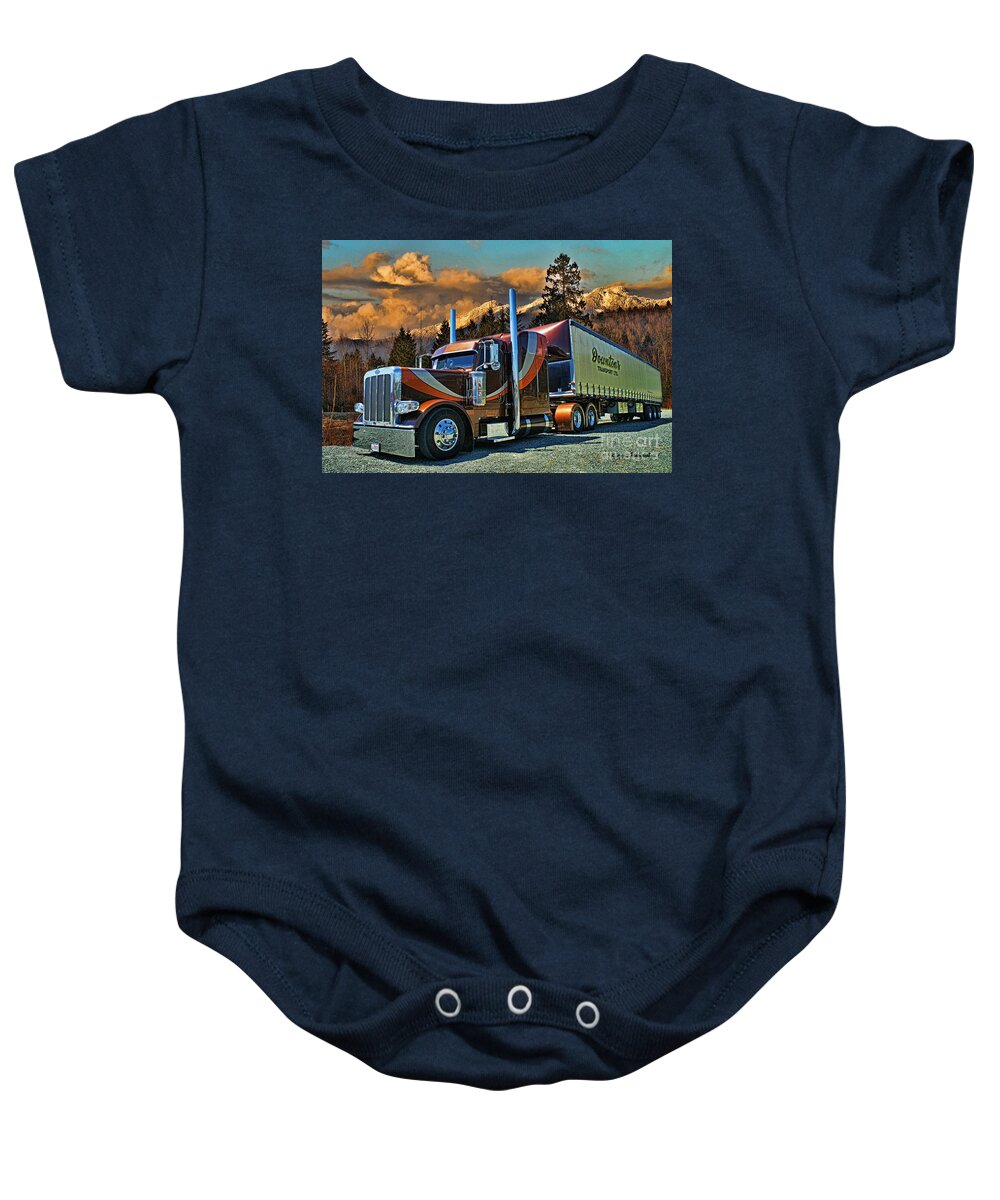 Trucks Baby Onesie featuring the photograph Downton's Transport by Randy Harris
