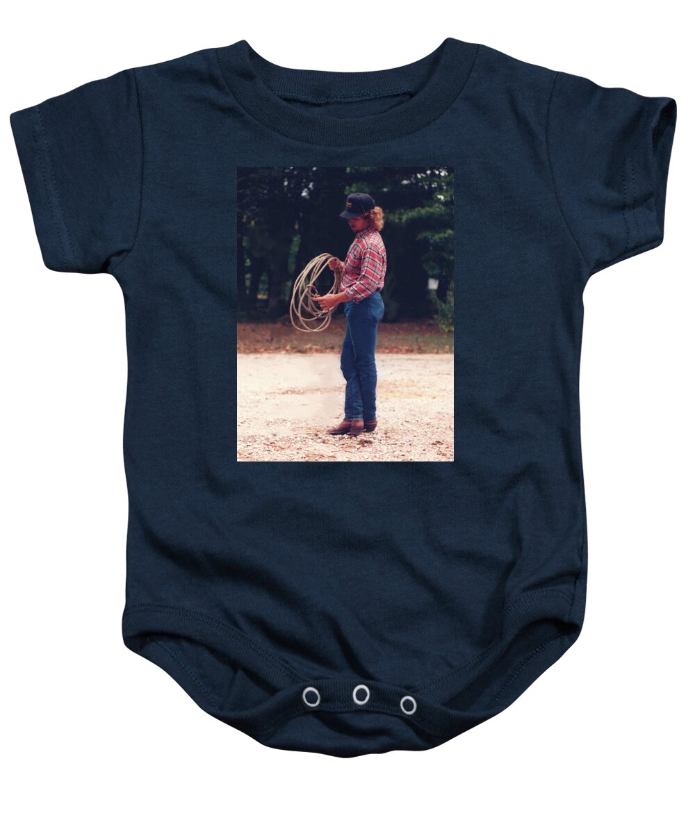 Male Baby Onesie featuring the photograph Eddie by Mary Ann Leitch