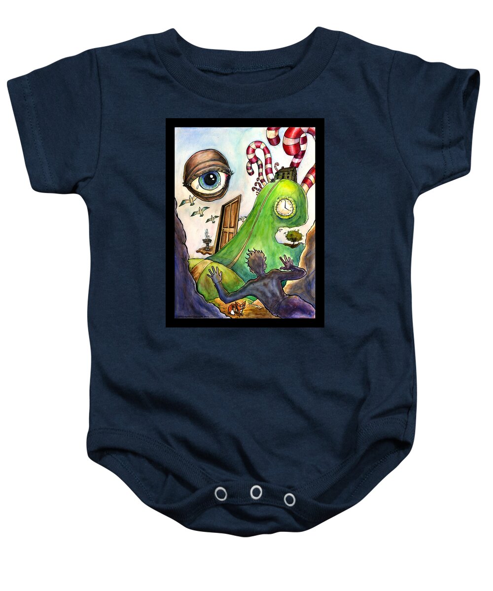 Dream Baby Onesie featuring the painting Entering the Lucid Dream by John Ashton Golden