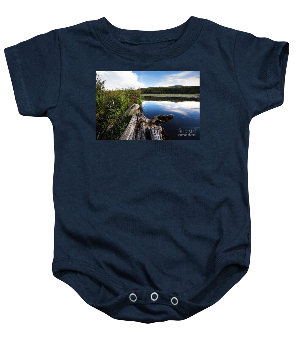 Red Rock Lake Photograph Baby Onesie featuring the photograph Evening at Red Rock Lake by Jim Garrison