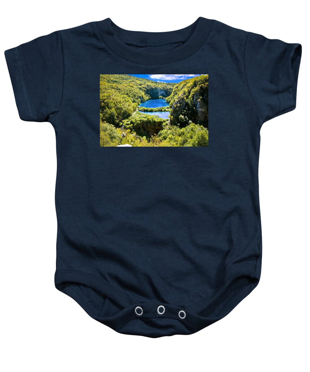 Croatia Baby Onesie featuring the photograph Falling lakes of Plitvice National park by Brch Photography