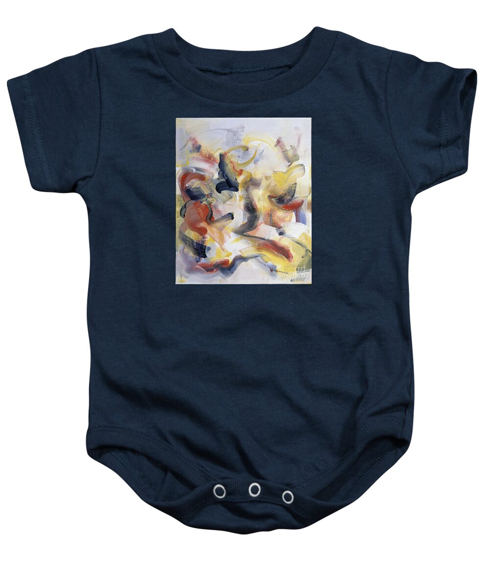 Oils Baby Onesie featuring the painting Fear of Success by Ritchard Rodriguez