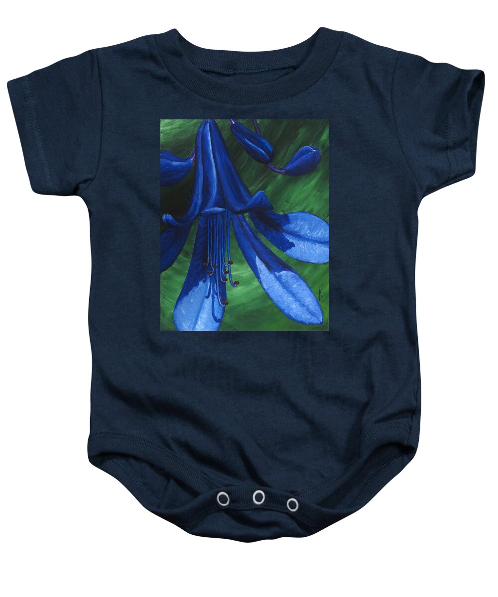 Flora Baby Onesie featuring the painting Flora Series-Number 12 by Jim Harper