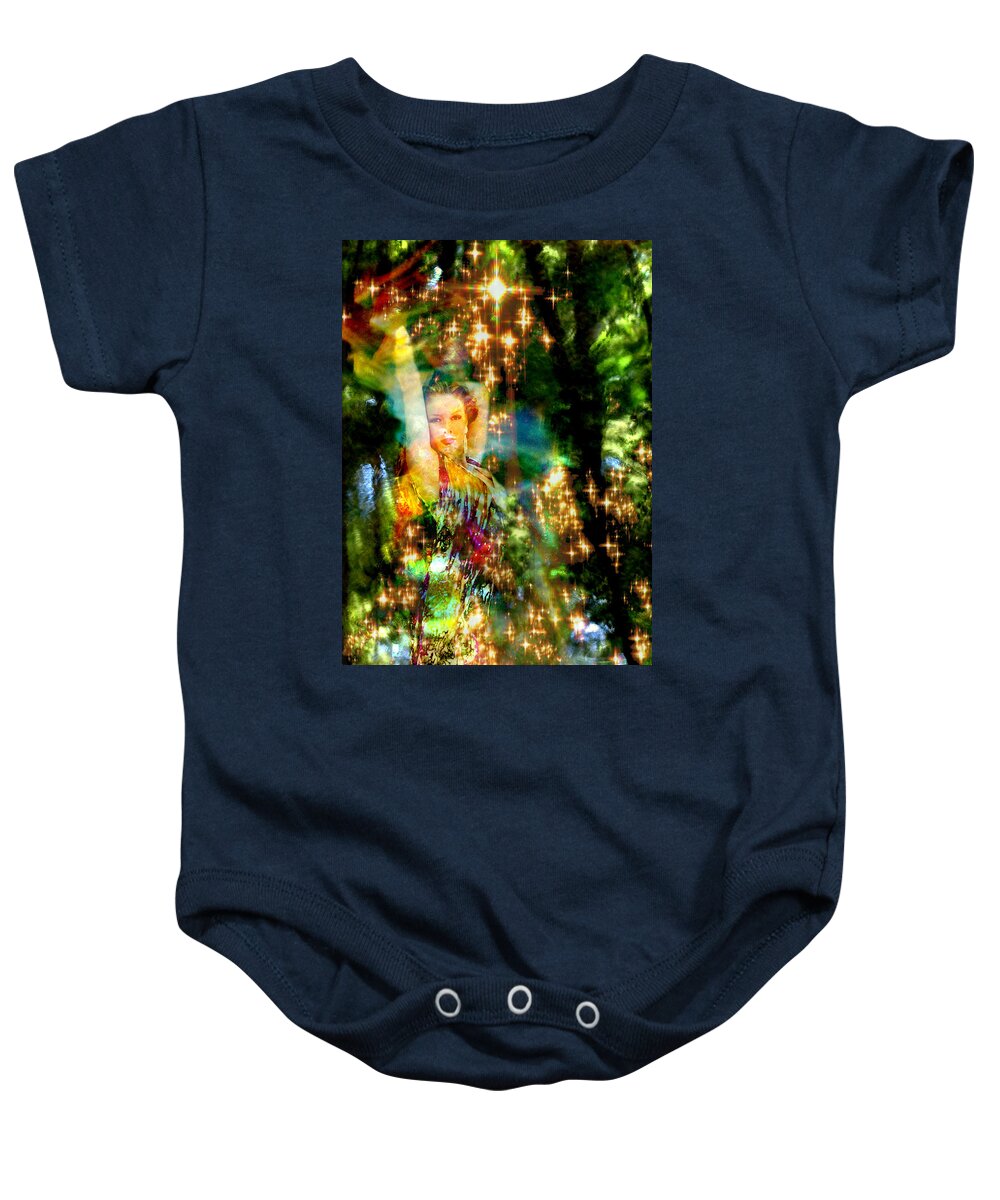 Forest Baby Onesie featuring the digital art Forest Goddess 4 by Lisa Yount