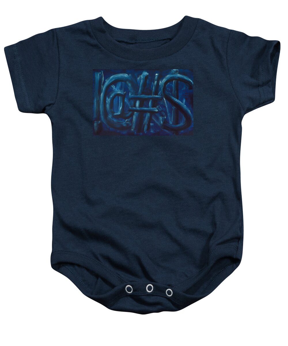!@#$ Baby Onesie featuring the painting Four Letter Words by Shawn Marlow