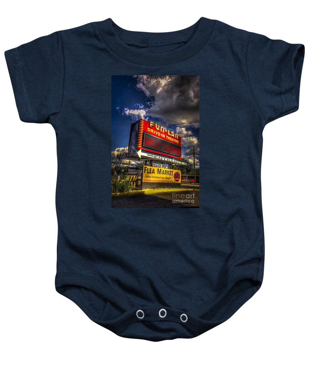Theaters Baby Onesie featuring the photograph Fun-Lan by Marvin Spates