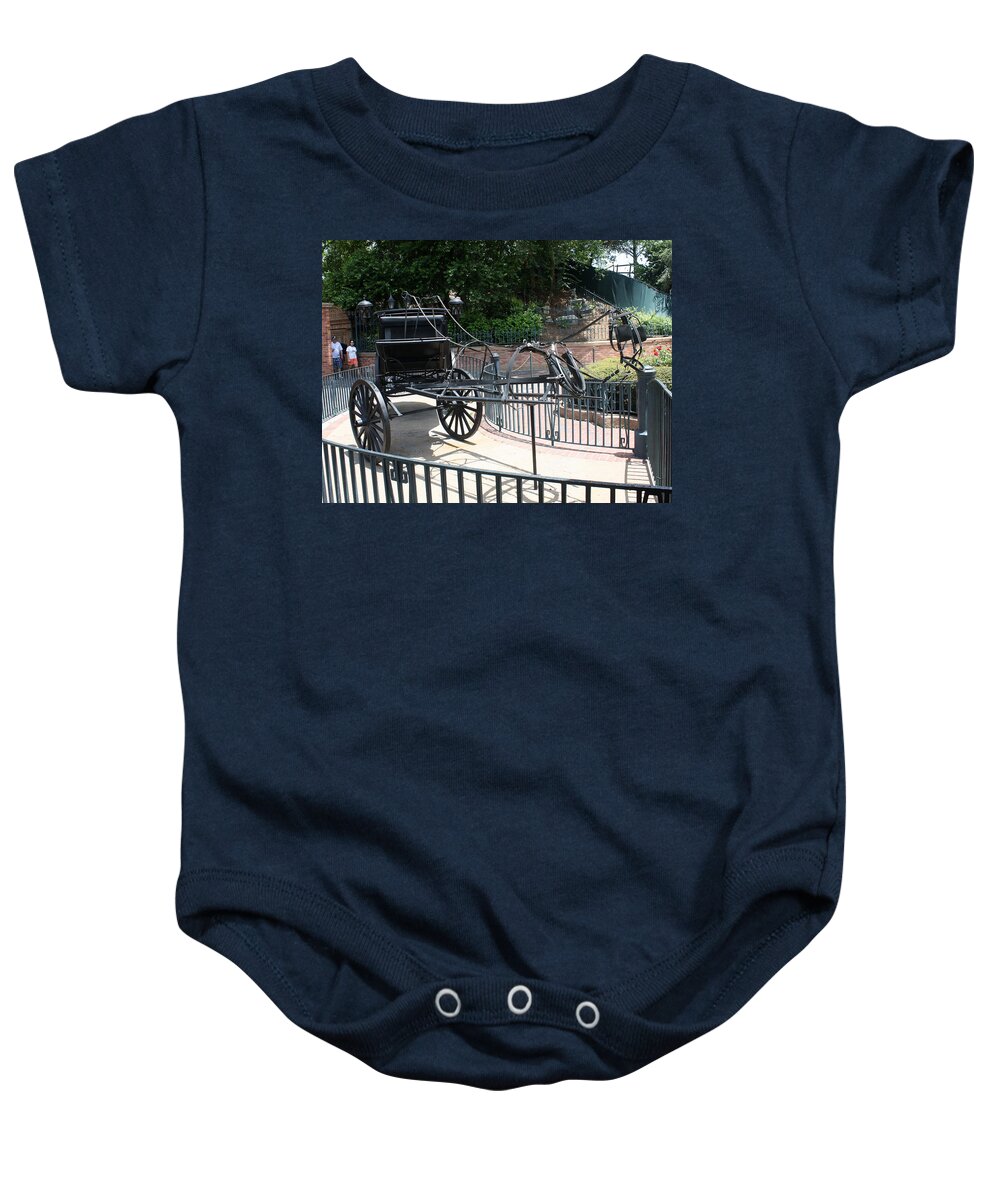 Disney World Baby Onesie featuring the photograph Haunted Carriage by David Nicholls