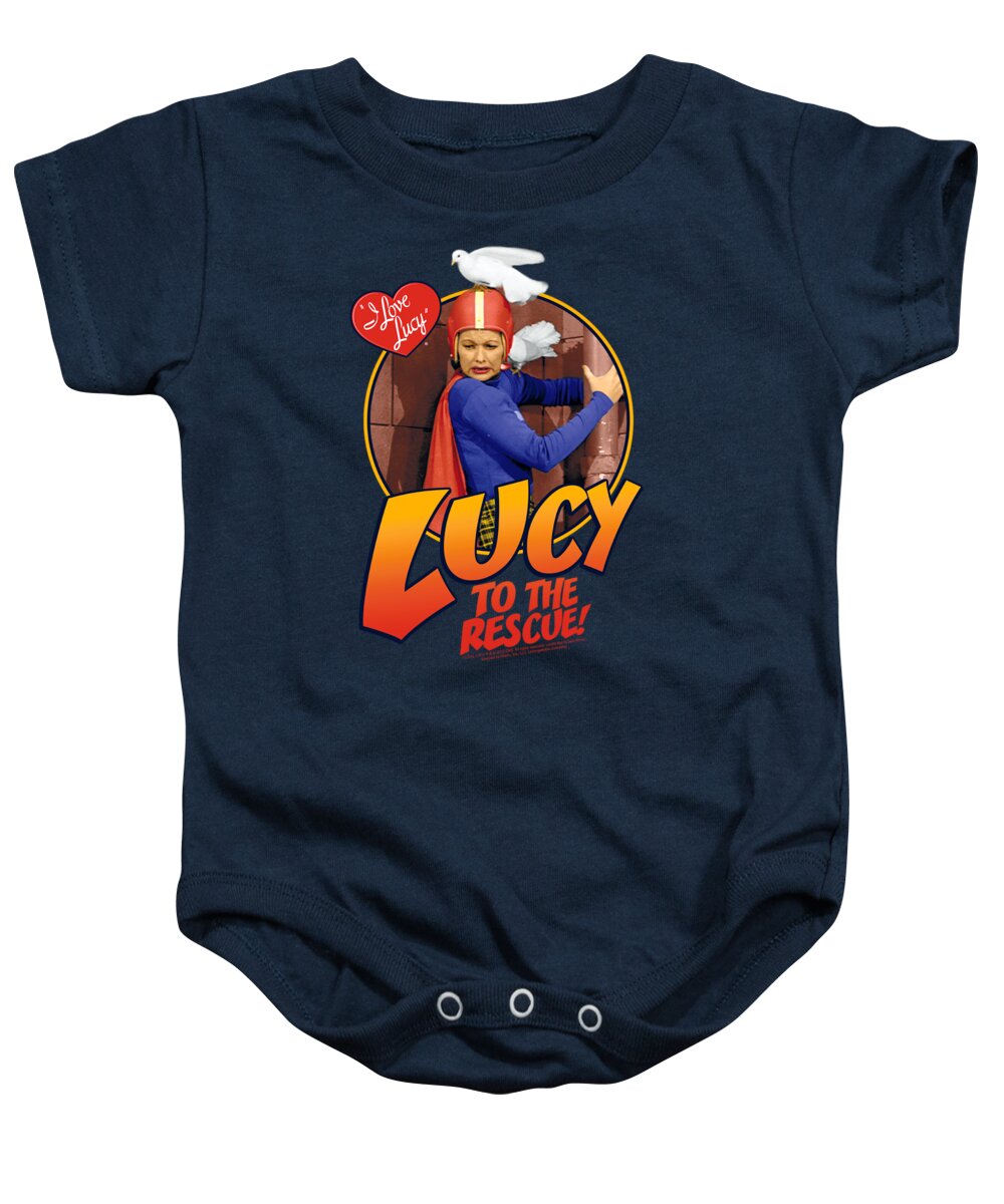  Baby Onesie featuring the digital art I Love Lucy - To The Rescue by Brand A