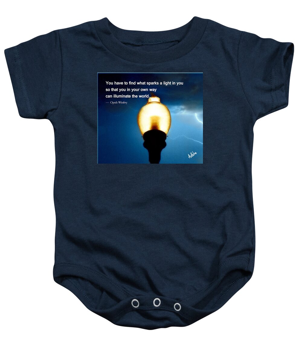 Darkness Baby Onesie featuring the photograph Iluminate your world by Maria Aduke Alabi