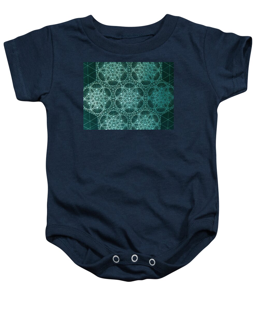 Jason Baby Onesie featuring the drawing Interference by Jason Padgett