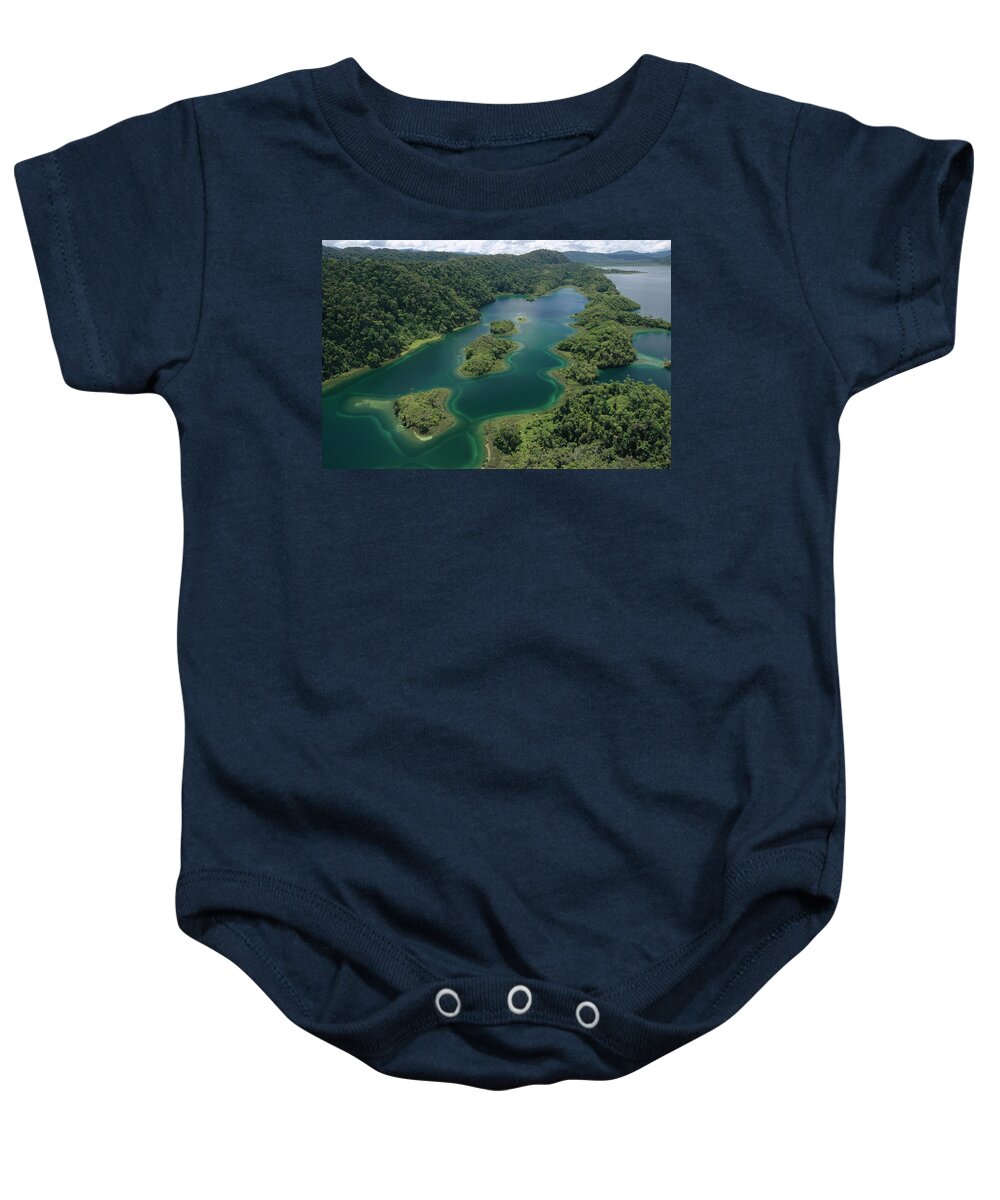00201959 Baby Onesie featuring the photograph Islands Lake Kutubu PNG by Gerry Ellis
