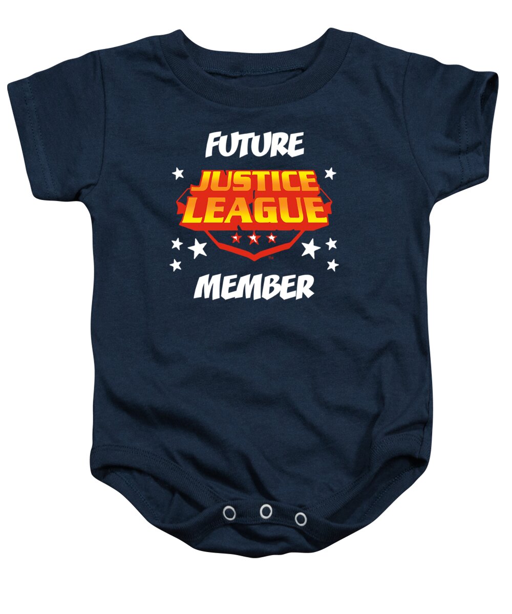  Baby Onesie featuring the digital art Jla - Future Member by Brand A