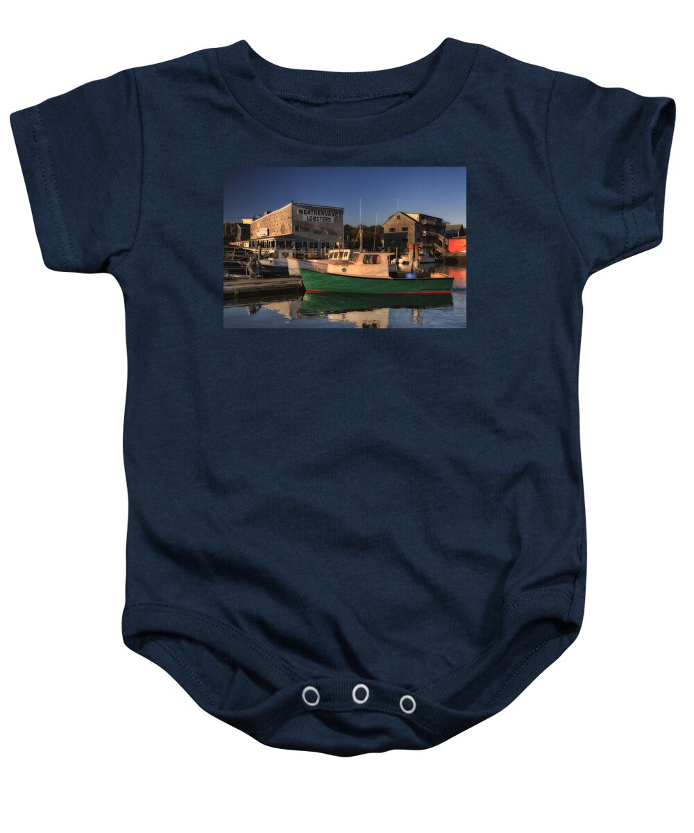 Lobster Baby Onesie featuring the photograph Lobster Boat Belfast Maine IMG 5851 by Greg Kluempers