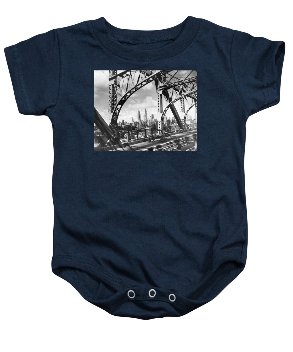 1937 Baby Onesie featuring the photograph MIdtown Manhattan 1937 View by Underwood Archives