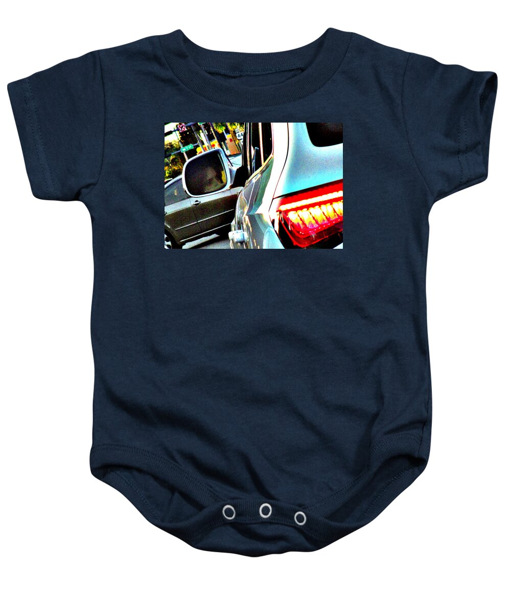 Abstract Baby Onesie featuring the photograph Monday Traffic by Dart Humeston