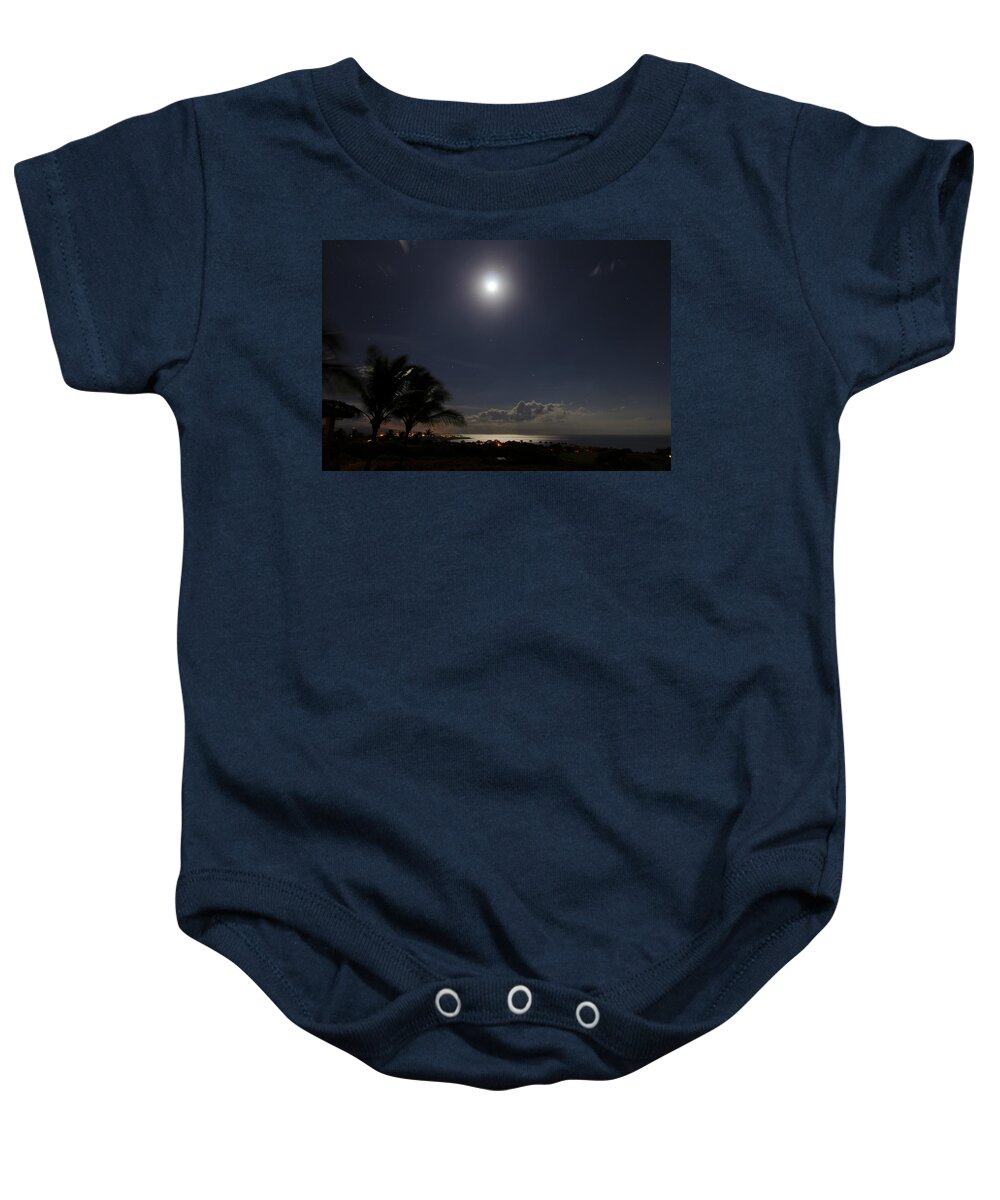 Moon Baby Onesie featuring the photograph Moonlit Bay by Daniel Murphy