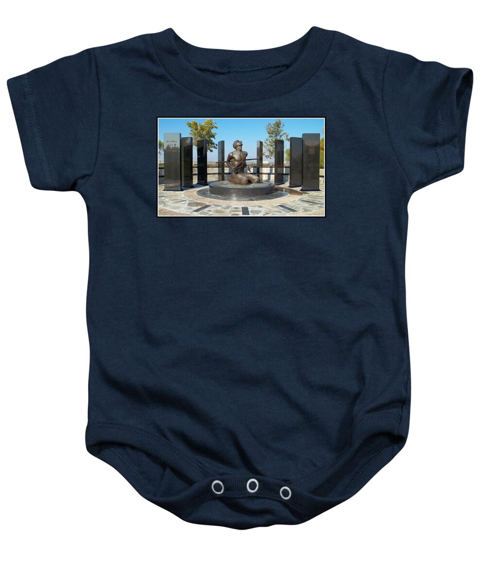 Patriotic Baby Onesie featuring the photograph National POW - M I A Memorial by Glenn McCarthy Art and Photography