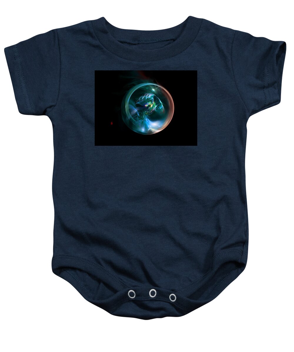 Alien Baby Onesie featuring the painting New Alien Life by Adam Vance