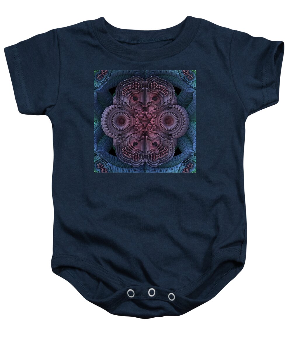 Fractal Baby Onesie featuring the digital art Ooga Booga by Lyle Hatch