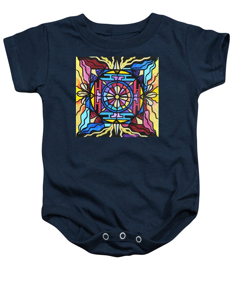 Opulent Baby Onesie featuring the painting Opulence by Teal Eye Print Store