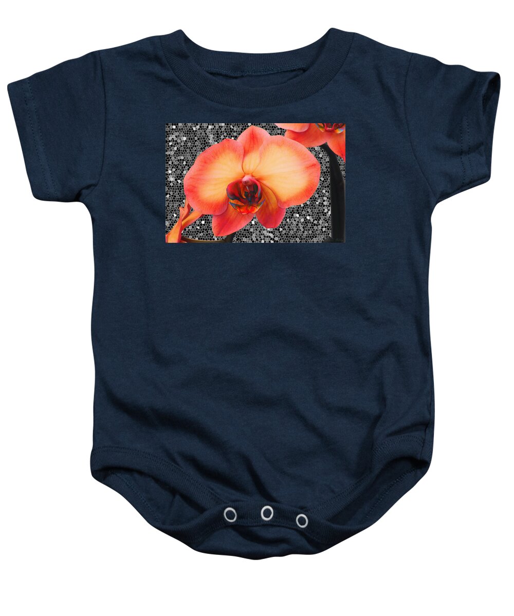 Nature Photography Baby Onesie featuring the photograph Orchid Explosion by Kim Mobley