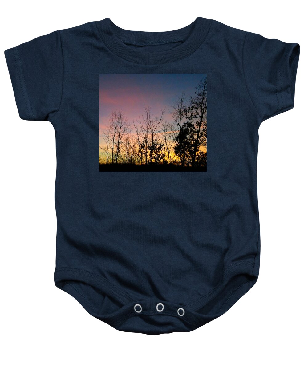 Durham Baby Onesie featuring the photograph Quiet Evening by Linda Bailey