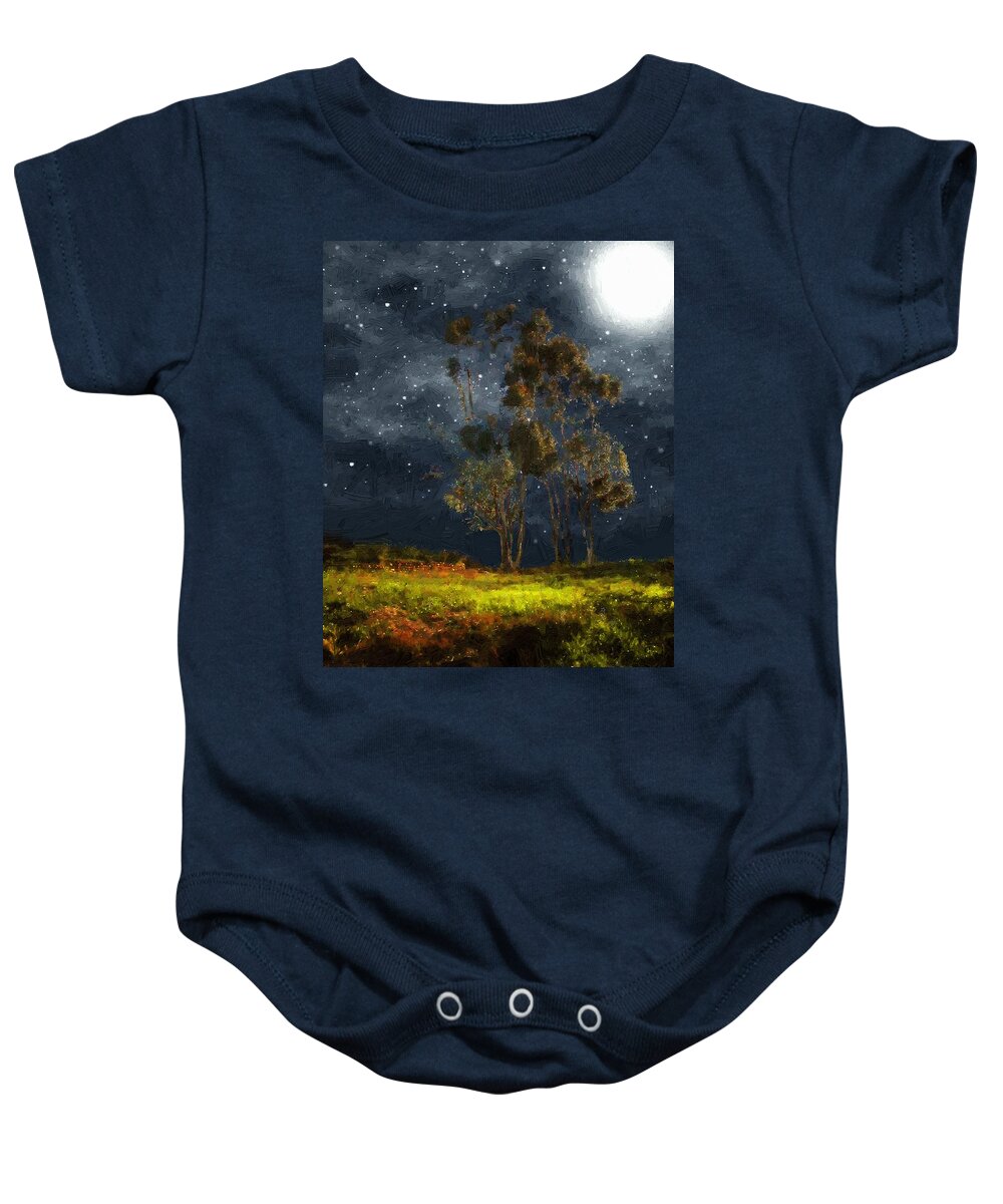 Autumn Baby Onesie featuring the painting Starfield by RC DeWinter