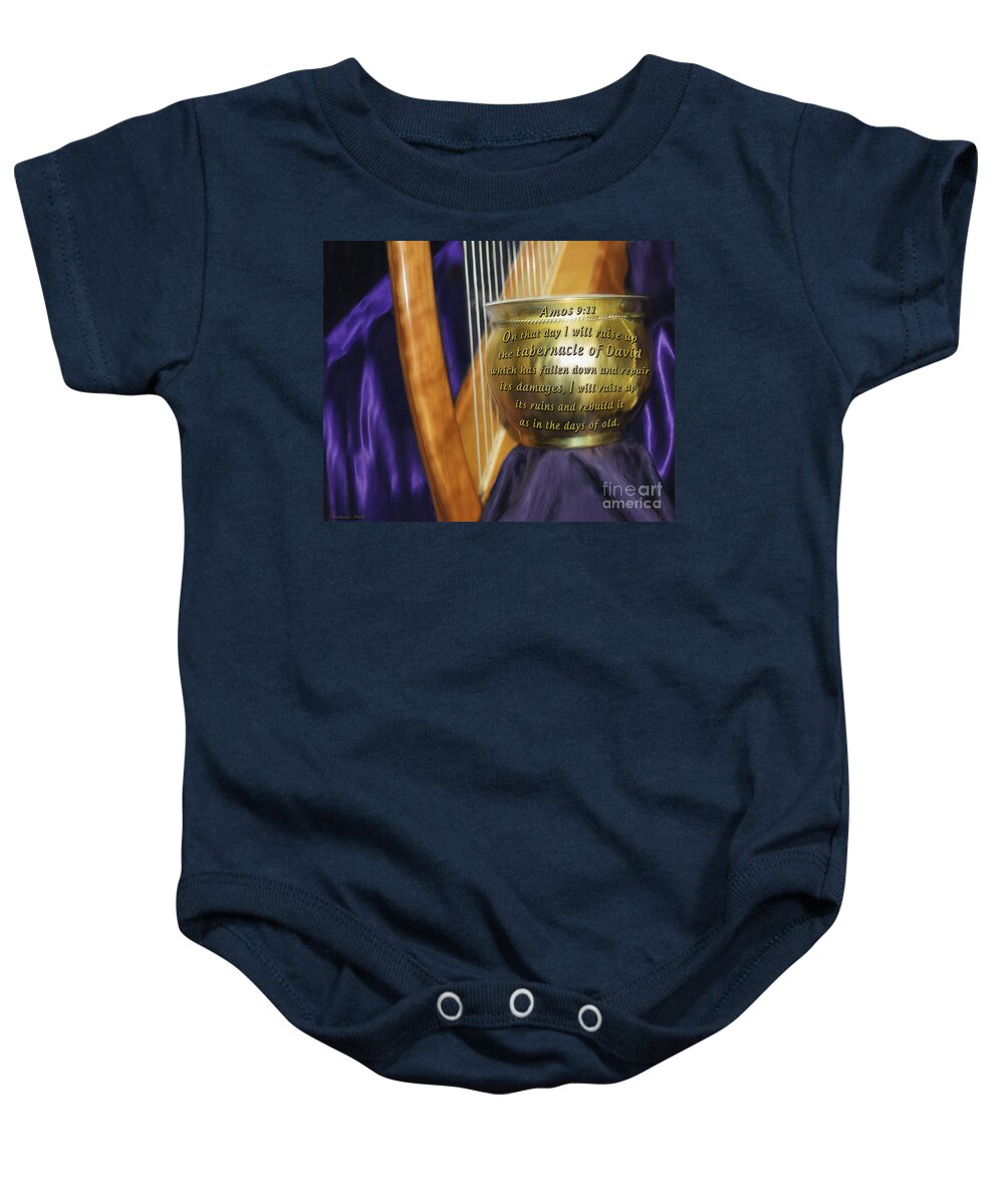 Prophetic Art Baby Onesie featuring the photograph Tabernacle of David by Constance Woods
