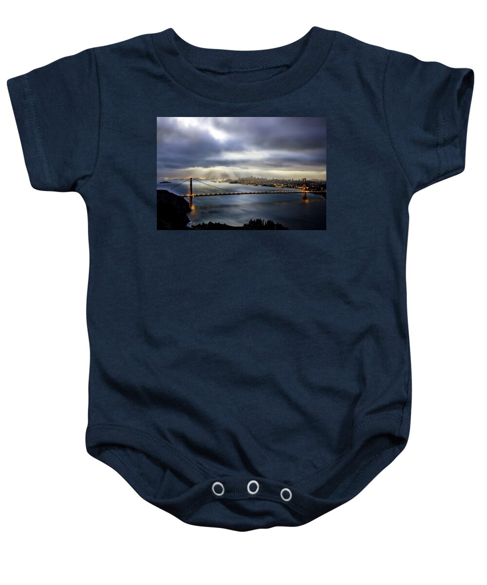 Clouds Baby Onesie featuring the photograph The City by Don Hoekwater Photography