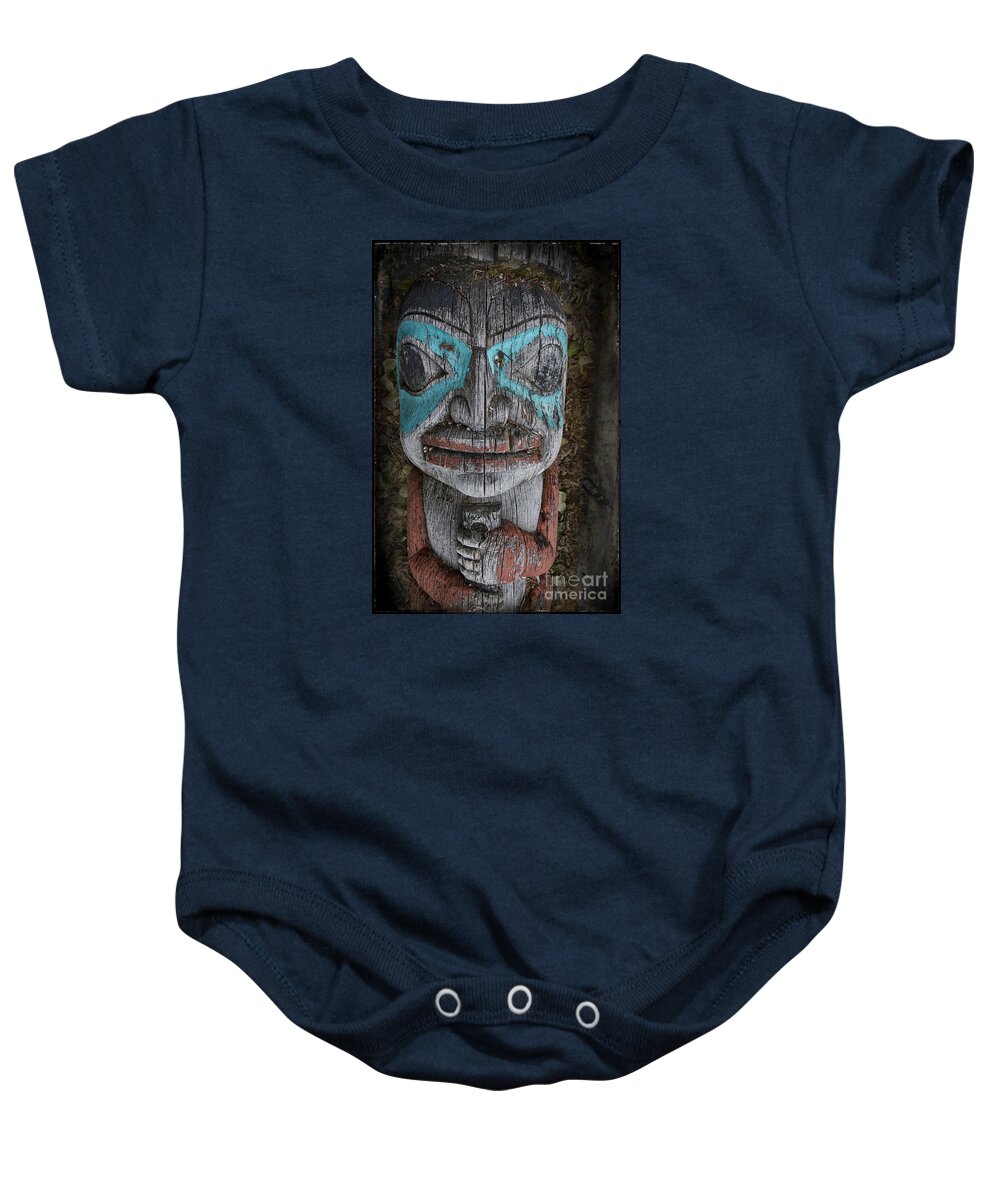 Totem Pole Baby Onesie featuring the photograph Totem Pole Figure by David Arment