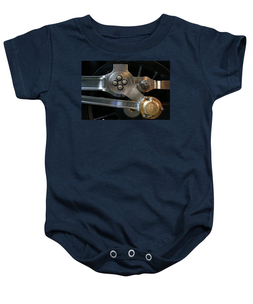  Train Baby Onesie featuring the photograph Train Abstract by John Topman