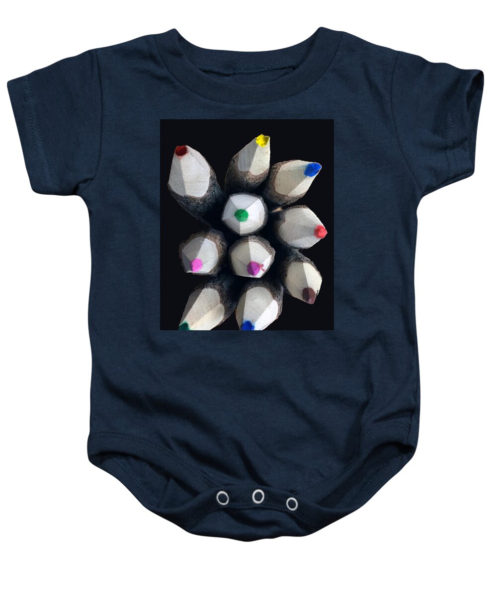 Abstract Baby Onesie featuring the photograph The Pointy Ends by Rick Locke - Out of the Corner of My Eye