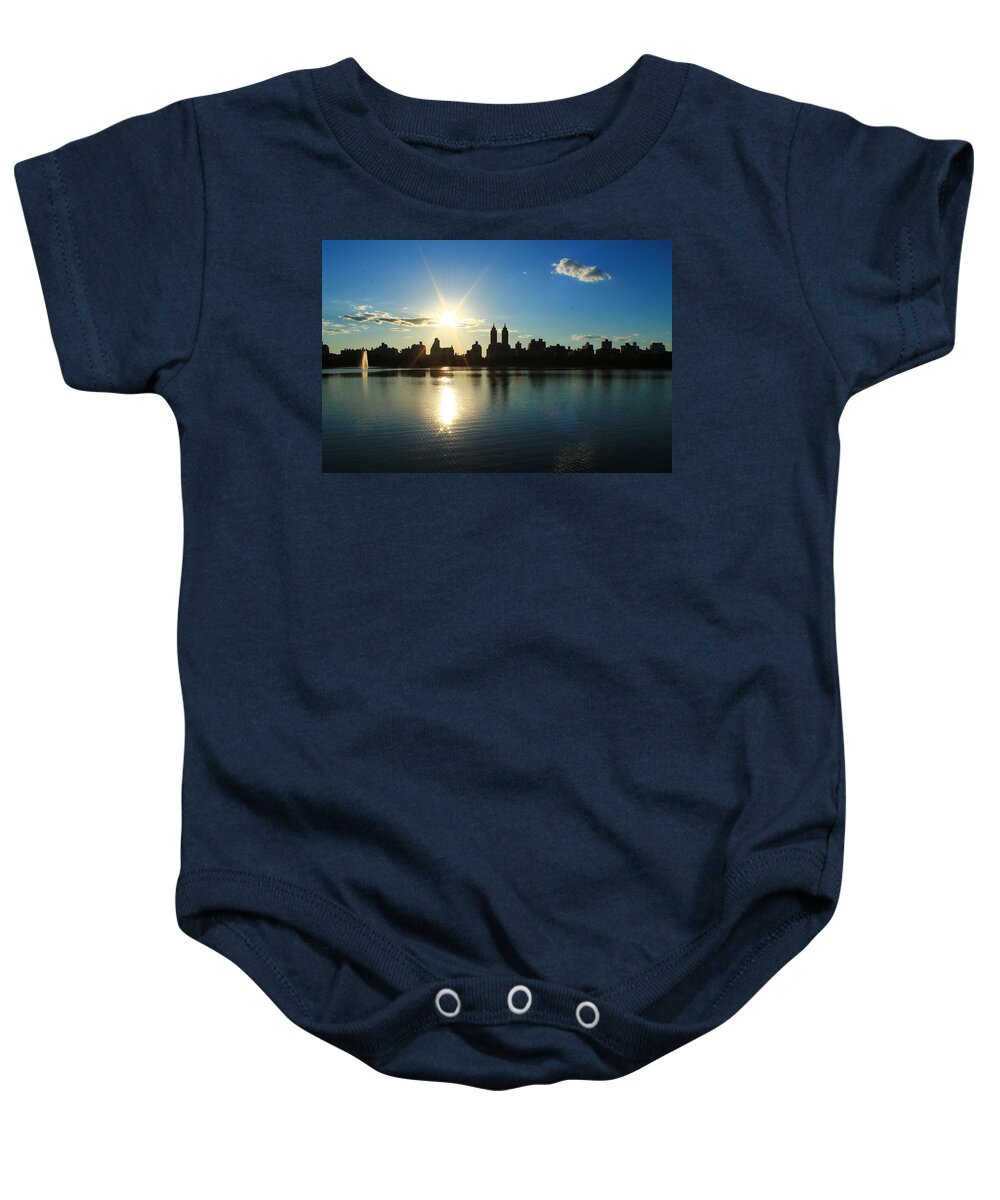 Central Park Baby Onesie featuring the photograph Two Suns by Catie Canetti