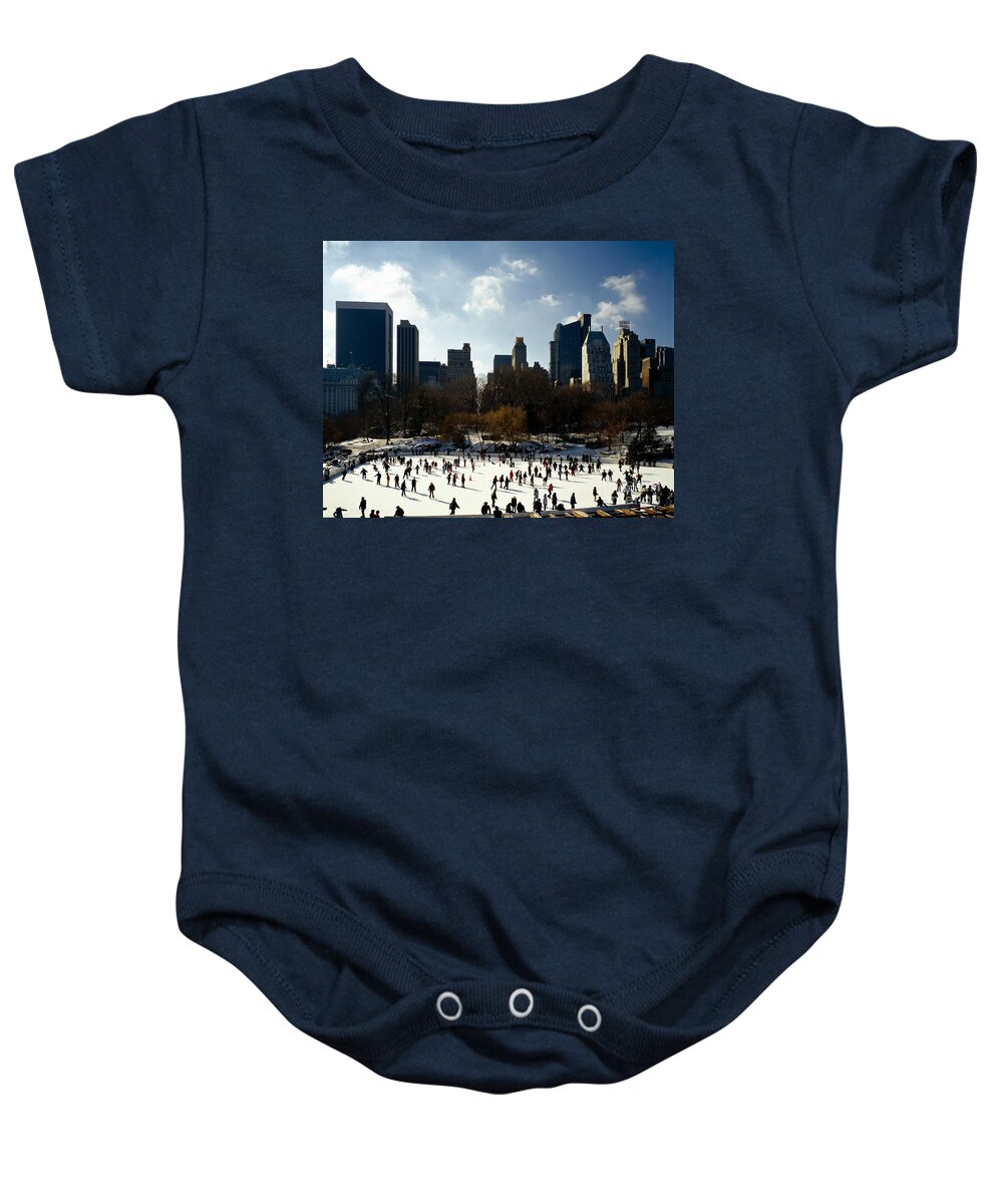 New York Baby Onesie featuring the photograph Wollman Ice Skating Rink by Rafael Macia