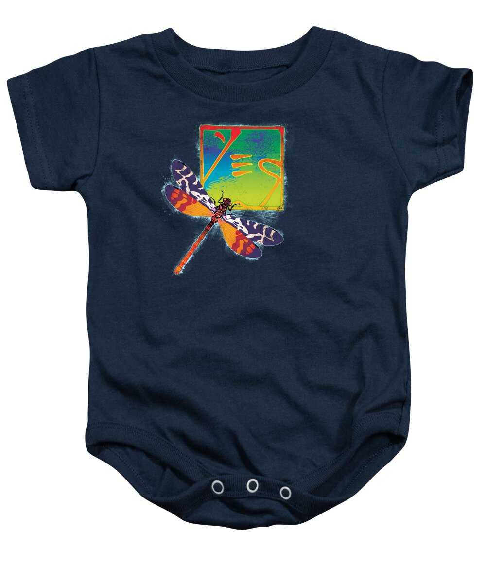  Baby Onesie featuring the digital art Yes - Dragonfly by Brand A