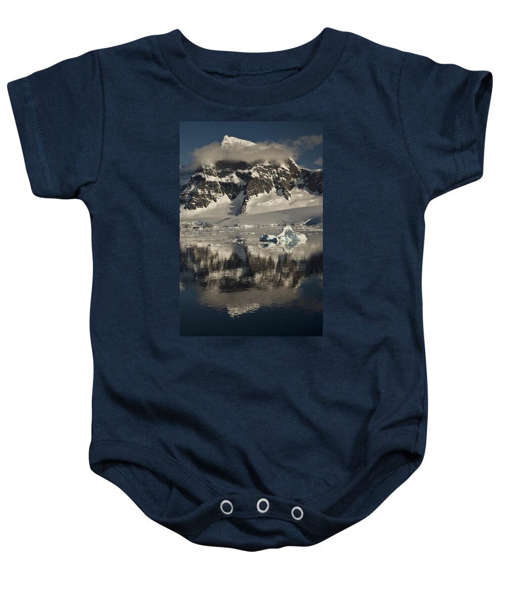 00479579 Baby Onesie featuring the photograph Luigi Peak Wiencke Island Antarctic #1 by Colin Monteath