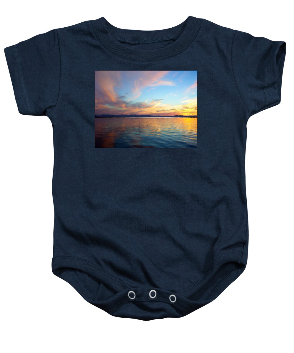 Sunset Baby Onesie featuring the photograph Butterfly Sky by Mike Reilly
