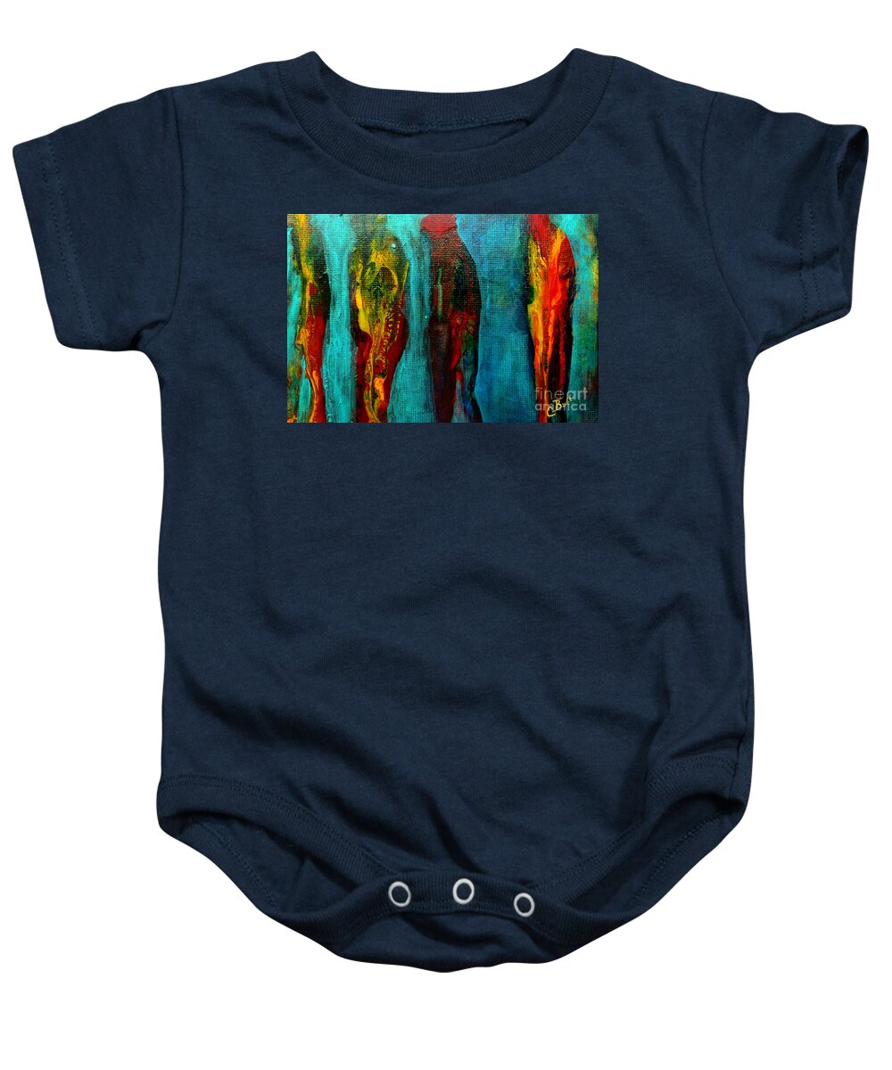 Man Baby Onesie featuring the painting Charlie by Claire Bull