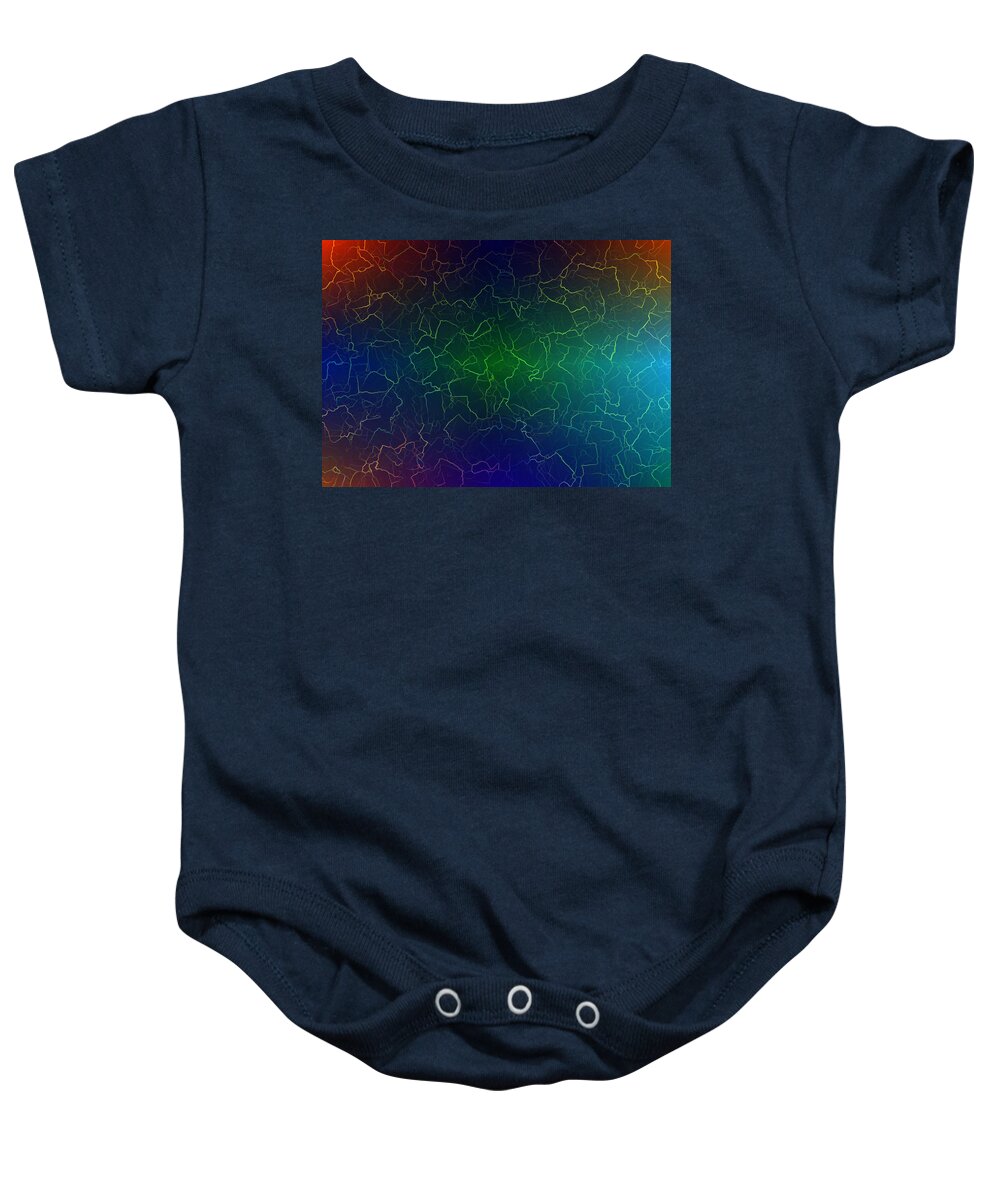 Colorful Baby Onesie featuring the digital art Dararin by Jeff Iverson