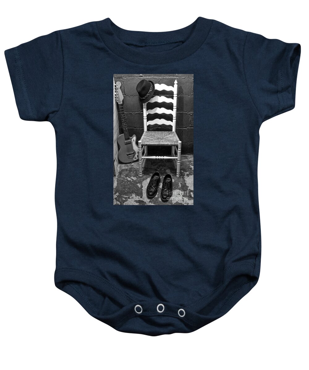 Hat Baby Onesie featuring the photograph Papa Was A Rollingstone by Terry Doyle