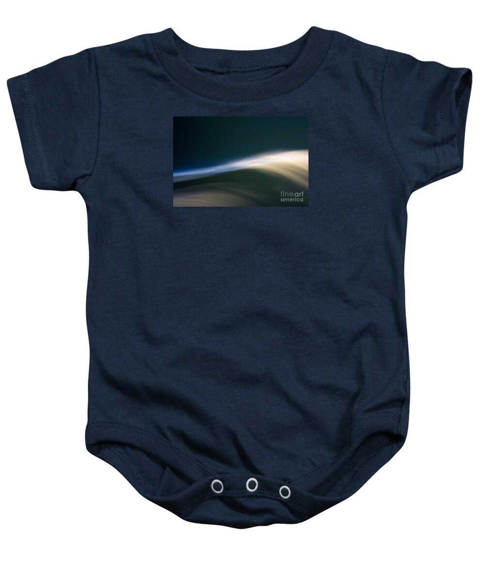 Clare Bambers Baby Onesie featuring the photograph Phosphorescence Wave by Clare Bambers