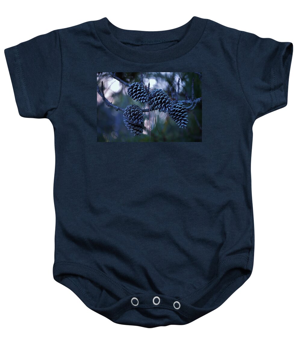 Tree Baby Onesie featuring the photograph Pine Cones by Billy Beck
