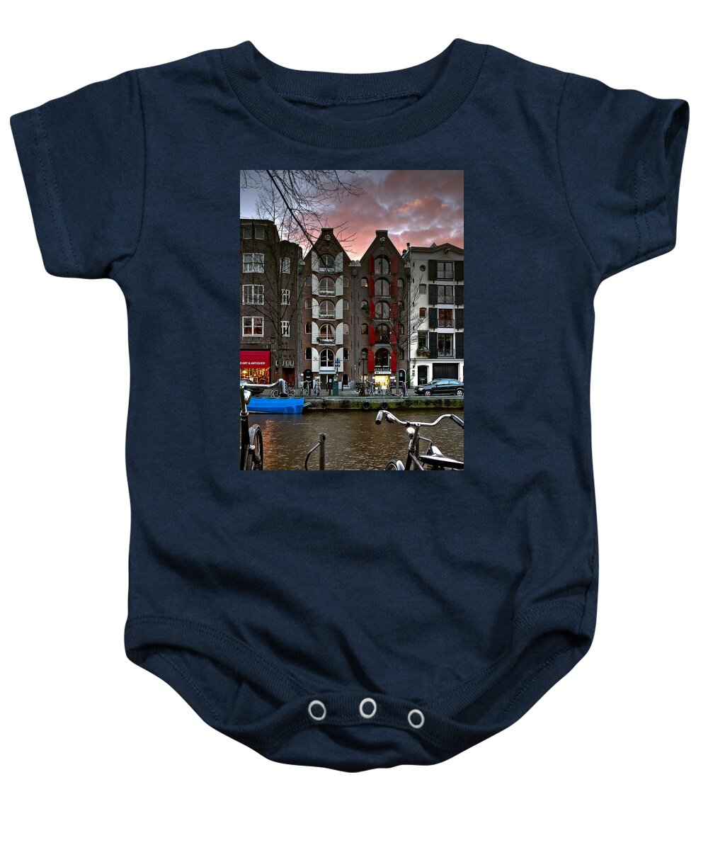Holland Amsterdam Baby Onesie featuring the photograph Prinsengracht 476. Amsterdam by Juan Carlos Ferro Duque
