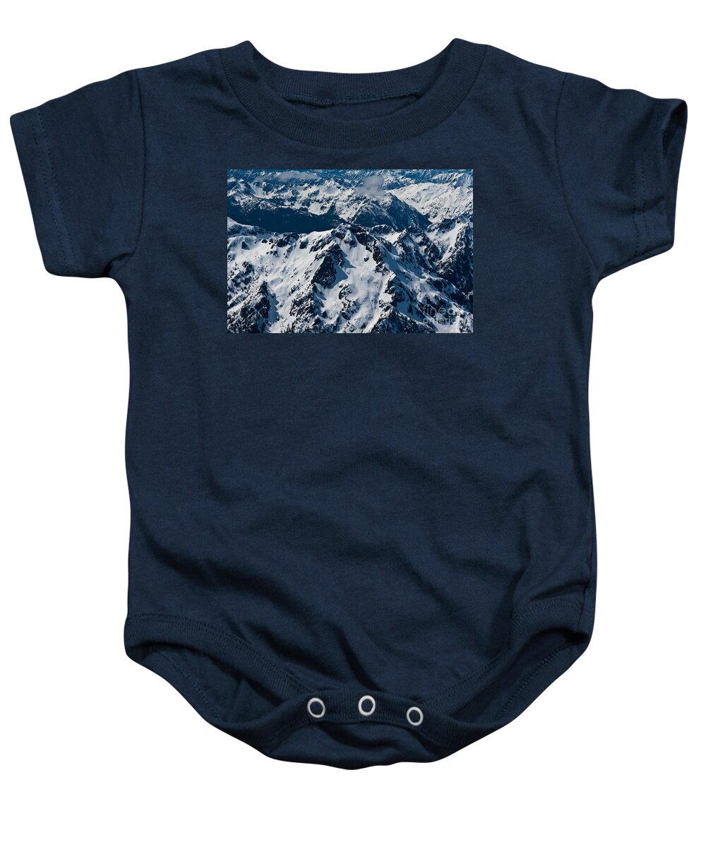 Olympic Mountains Baby Onesie featuring the photograph Rugged Olympic Mountains by Mike Reid